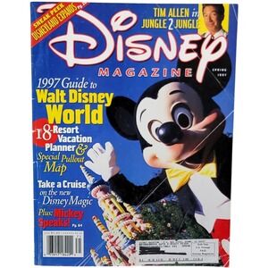 VTG Disney Magazine Spring 1997 Disney World Pull Out Map Poster Disneyana